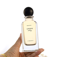 Flacon pulvérisateur en verre personnalisé - 100 ml, flacon de parfum vide transparent carré avec bouchon en bois