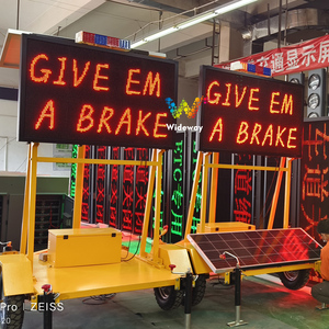 Chất lượng tốt nhất LED Trailer di động biến tin nhắn dấu hiệu di động năng lượng mặt trời biến tin nhắn dấu hiệu hổ phách giao thông Trailer VMS Board - Product Image 2