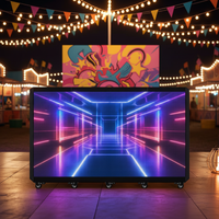 P2.5 GOB Table de DJ portable à LED, façade d'écran vidéo, mur d'affichage, cabine DJ pliable pour événements