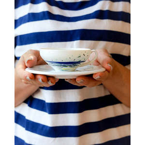 Service à café en porcelaine Richard Ginori 12 pièces, design européen élégant et luxueux, haute qualité, tasses de 600 ml, 15 pièces, 1 kg - Product Image 3