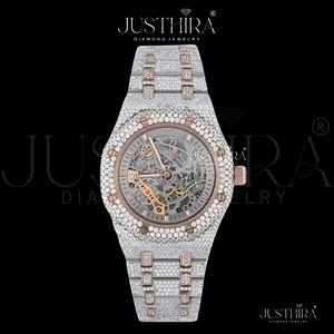 Unique Design Fashion Moissanite Diamond Quartz <b>Watch</b> Women Jewelry Style Steel Strap <b>Waterproof</b> Wristwatch Available For Sale - Product Image 4