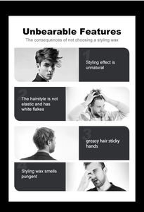 Vente en gros d'Argan Organique Naturel Brillant Olive Mat Pâte à <span class=keywords><strong>modeler</strong></span> Femme Vague Contrôle des Bord Hommes Salon Forte Gel Coiffant Cire pour les Cheveux - Product Image 3