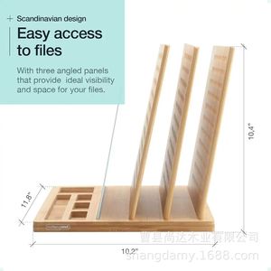 Wooden organizing rack for office <b>files</b> and household desktops, stationery organizers, and miscellaneous items. - Product Image 4