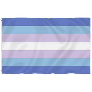 Banderas personalizadas LGBT GAY PRIDE 5 'X 3 'Rainbow LGBT Bigender bandera inclinada masculina - Product Image 1