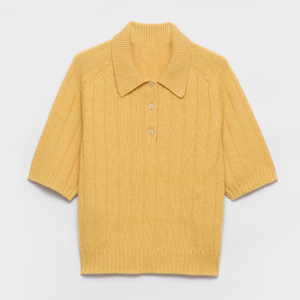 Suéter de punto con bloques de color para hombre, cuello tipo polo con botones, tejido acanalado, para otoño e invierno, se aceptan diseños personalizados. - Product Image 1