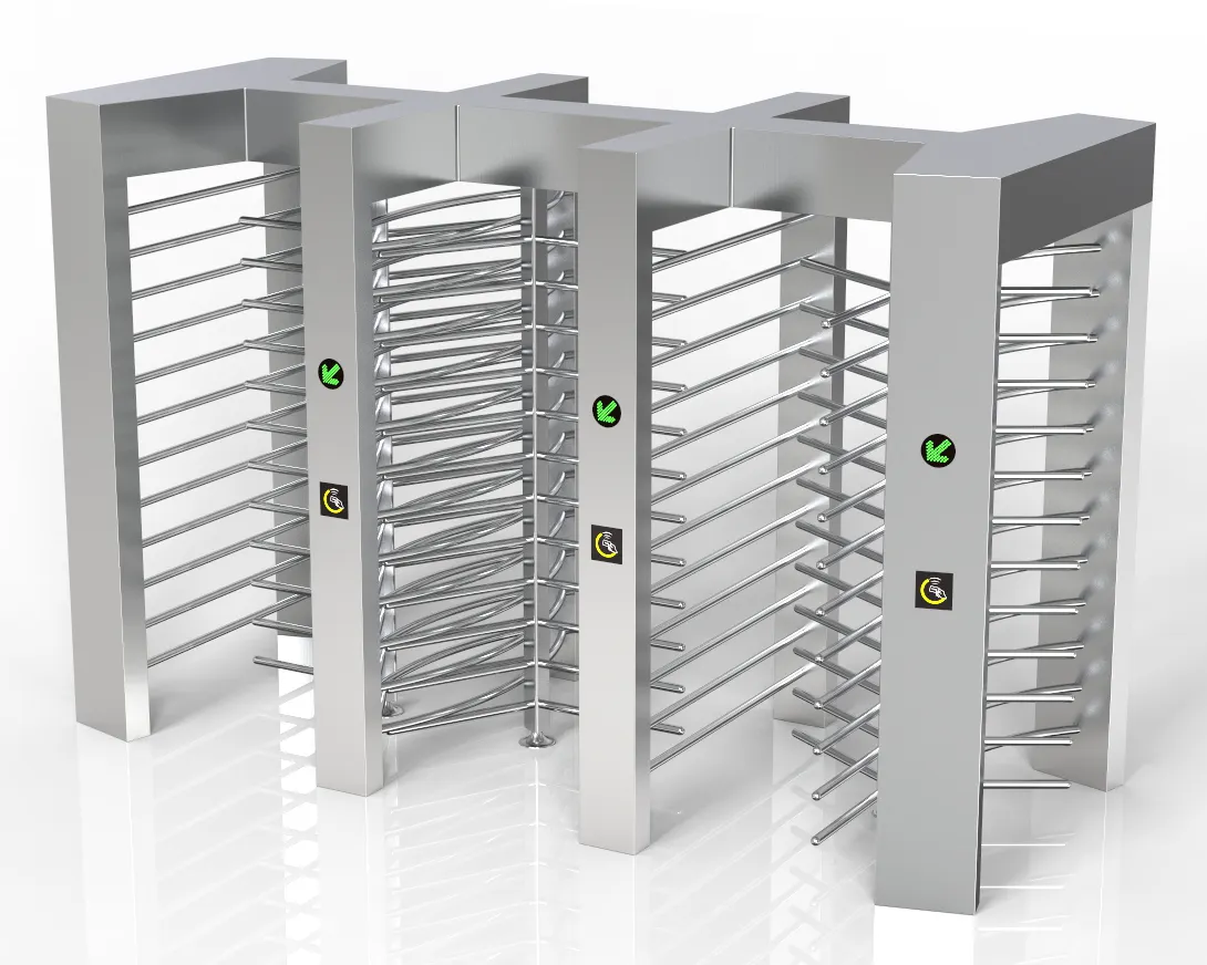 Indonesia Hot Selling Full Height Turnstile Automatic System Full Height Barrier Gate High Revolving Gate For Stadiums Factory