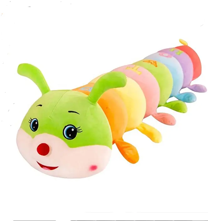 Multicolor Caterpillar Stuffed Animal Big Hugging Travesseiro Bonito Boneca De Pelúcia Macia, Brinquedo De Pelúcia Gigante, Presentes para Menina Menino Bebês