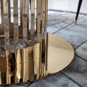 PURUO dernière conception de meubles de salon atmosphériques haut de gamme table d'appoint en acier inoxydable - Product Image 4