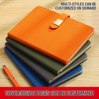 Logo personnalisable coffret cadeau de luxe A5 en cuir véritable avec couverture rigide et stylo