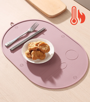 Nouveau Set de Table Montessori Ovale Demi-cercle Rectangulaire 2026 pour Tout-petits, Tapis en Silicone pour Enfants pour Table à Manger