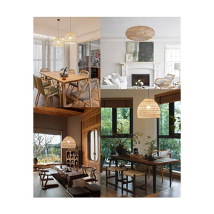 Venta al por mayor nuevo diseño duradero elegante pantalla de ratán luces colgantes de ratán linterna de ratán para decoración de Vietnam - Product Image 4