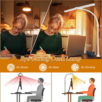EU/US 12V 24W LED lampe de table éclairage Ultra-large lecture lampe de bureau écran d'ordinateur lampe suspendue bureau à domicile outil d'éclairage
