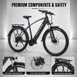 Schwarzes 27,5-Zoll-Elektrofahrrad für C1820-Reifen, Aluminium-Doppelwandfelgen, 9-Gang Altus Schaltgruppe, <span class=keywords><strong>Vinka</strong></span> E20 Hinterradnabenmotor, Urban - Product Image 2