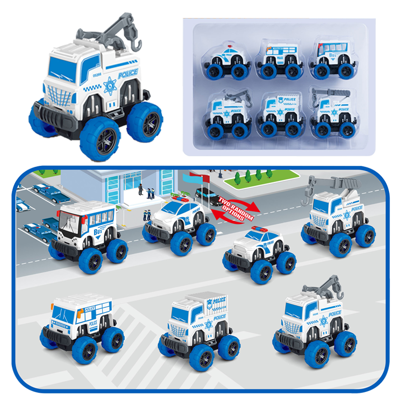 6 voitures de police