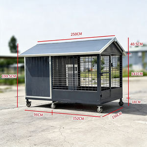 <span class=keywords><strong>Chenil</strong></span> pour chien d'extérieur en acier au carbone épaissi, respirant, imperméable et antirouille, pour grands chiens - Product Image 2