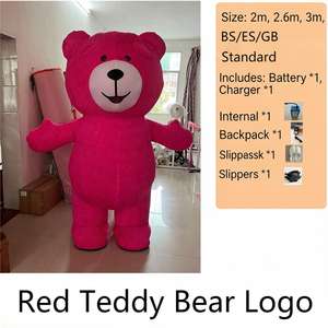 Nouvelle combinaison gonflable d'ours en peluche, costume de mascotte de dessin animé pour adultes, idéale pour les événements virals <span class=keywords><strong>TikTok</strong></span> et Halloween - Product Image 6