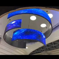 Module d'écran d'affichage LED d'intérieur personnalisable Panneau mural vidéo plat incurvé Flexibilité pour centres commerciaux Fournisseur OEM IP65