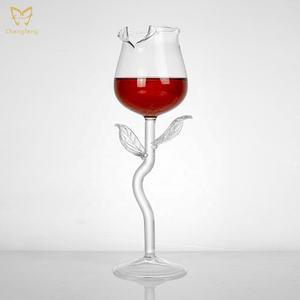 नई डिजाइन गुलाब का फूल आकार शराब गिलास 160ml फैंसी शराब गिलास शैम्पेन बांसुरी उपहार गुलाब के आकार - Product Image 2