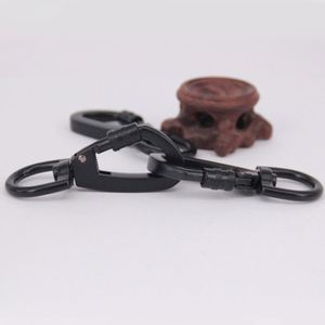 Custom Logo Aluminum Swivel Carabiner Clip Rotating D Ring Keychain Snap <b>Hook</b> for Promotional Activities - Product Image 6
