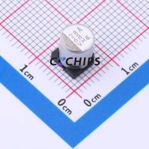 ตัวเก็บประจุแบบไฮบริดของเหลว-ของแข็ง HHXE350ARA680MF80G อลูมิเนียมอิเล็กโทรไลต์ ชนิด SMD, ขนาด D6.3xL8 มม. 68uF 20% 35V 210mA-120Hz - Product Image 1