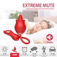 Intimer Rosen-Vibrator, Dildo mit Elektroschock, Klitoris-Stimulator, Nippel-Lecken, Liebespielzeug mit 10 Frequenzen
