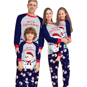 ชุดนอนคริสต์มาส Fitspi ลายกวางเรนเดียร์และเกล็ดหิมะ แขนยาว คอกลม สำหรับครอบครัว สวมใส่สบายในช่วงเทศกาล - Product Image 1