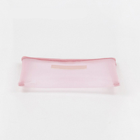 Organisateur de toilette en maille de nylon transparente rose pochette de soins de la peau Logo personnalisé voyage maquillage sac cosmétique maquillage beauté sac à fermeture éclair