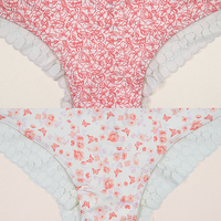Celana Dalam Wanita Custom Low Rise Bermotif, Bahan Rajut Elastis Tinggi, Cepat Kering, Tanpa Jahitan