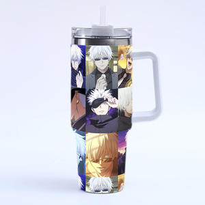 Bouteille d'eau à sublimation de 40 oz avec personnage de dessin animé japonais, en acier inoxydable, à double paroi, isolée sous vide, gobelet isotherme, vente en gros - Product Image 3