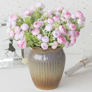 Nuovo Bouquet di 15 <span class=keywords><strong>Rose</strong></span> Colorate per Decorazioni Matrimoniali, Bouquet con Manico Piccolo - Product Image 5