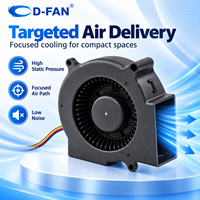 Ventilateur centrifuge à vis sans fin 90 mm 9330 93x93x30 mm 4 pouces 12V 24V 48V CC sans balais avec roulement à billes pour refroidissement d'imprimante 3D