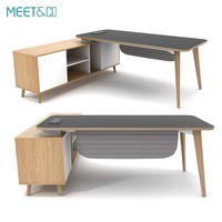Vente en gros de bureaux personnalisés Table d'ordinateur en bois contemporaine Mobilier de bureau moderne pour la direction, directeur général de luxe