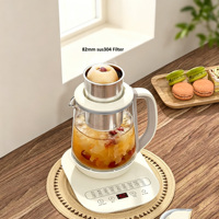 Bouilloire Électrique Sans Fil 1,8 L avec Contrôle de Température, Idéale pour Préparer des Préparations pour Bébés, Eau Sûre, Style Samovar Arabe, en Verre Intelligent, pour la Santé et la Maison