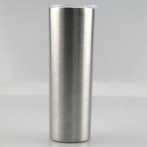 Vasos delgados de acero inoxidable de 20 oz con doble pared y aislamiento al vacío, con pajita, al por mayor - Product Image 4
