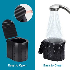 Poubelle de <span class=keywords><strong>toilette</strong></span> de <span class=keywords><strong>camping</strong></span> adulte randonnée étanche <span class=keywords><strong>toilette</strong></span> pliante portable d'urgence en plein air adaptée à la tente de voiture extérieure - Product Image 5