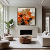 Peinture murale abstraite 3D de grande taille, nature morte originale, toile peinte à la main, acrylique, décoration créative personnalisée, cadeau parfait