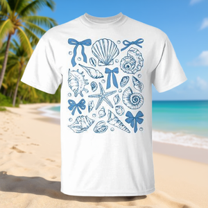 Camiseta con lazo Coquette de Seashell Starfish Summer Vacation Hawaii Beach - Product Image 3