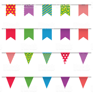 Bolisi Bán Buôn 100% Polyester Trang Trí Màu Rắn Treo Tam Giác Cờ Bunting - Product Image 6