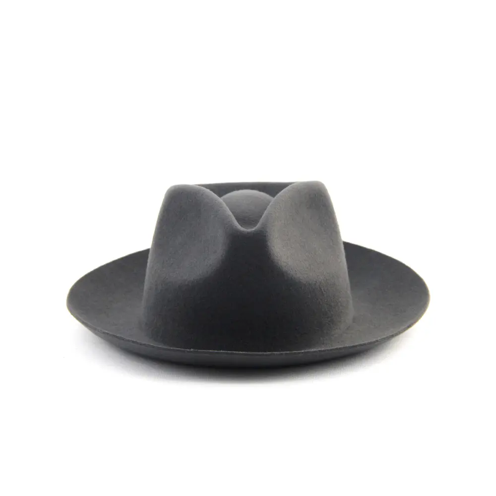 LiHua Hot Sale Men Waterproof Fedora Hat Bowknot Fedora Hat Short Brim Wool Felt Hat
