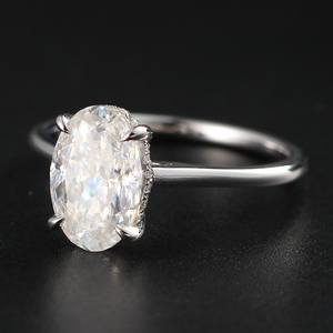 ファッションリングミオッサナイトリングプラチナジュエリー10K14K18Kホワイトゴールドダイヤモンドエンゲージメントリング - Product Image 3