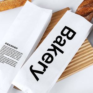 Wholesale Inventory Eco Friendly Oil Proof Toast Bakery Bread Packaging Pouch Plastic <b>Bag</b> with Window Kraft Paper - Product Image 6