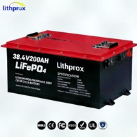 Batterie au phosphate de fer et de lithium de qualité A 36V 200AH 6000+ cycles profonds Marine Smart BMS RS485 Prise Anderson CE RoHS IP67 OEM ODM