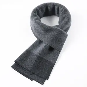 New Arrival Multi Colorway Pure Wool cashmere Men Scarf Business Style Dobby weaving 100% Cashmere Scarf