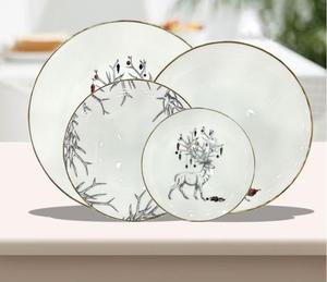 New Creative Christmas Dinnerware Sets <b>Portable</b> Reusable Ceramic Dish Tableware with Dishwasher Safe - Product Image 6