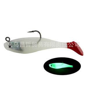 Weihai Soft Bait 8cm Midwater Lure Bass Fishing Glow In Dark Bionic Artificial Baits Single Hook With <b>Lead</b> <b>Weight</b> - Product Image 4