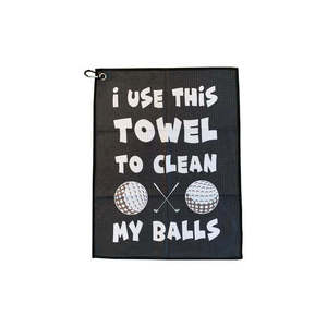 Serviette de golf en microfibre gaufrée personnalisée avec impression de logo, avec crochet - Product Image 1