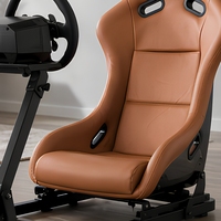Siège EDDYSTAR en PU noir universel pour simulateur de course en fibre de carbone, siège de jeu et de bureau, imperméable, utilisation hors route uniquement