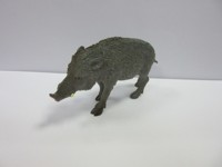 Figura 3D de Simulación Personalizada, Animal Salvaje, Jabalí, Juguete de PVC, Estatua, Decoración para el Hogar, Adorno Animal