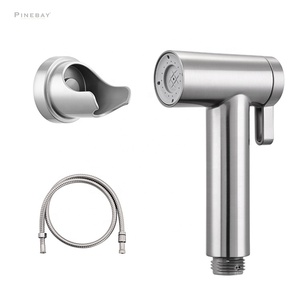 PINEBAY Dual Function Bathroom ABS Magnetic Douche Spray Brushed Nickel 2 Spray Mode <strong>Bidet</strong> <strong>Sprayer</strong> <strong>Kit</strong> Shattaf for Toilet - Product Image 1