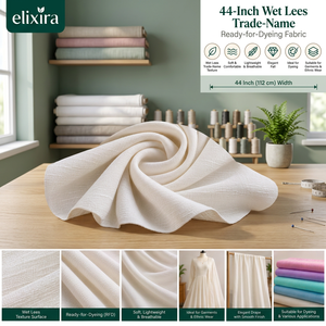 Tissu textile Wet Lees de 44 pouces prêt à la teinture, matière première pour la personnalisation des couleurs et la fabrication de vêtements - Product Image 2